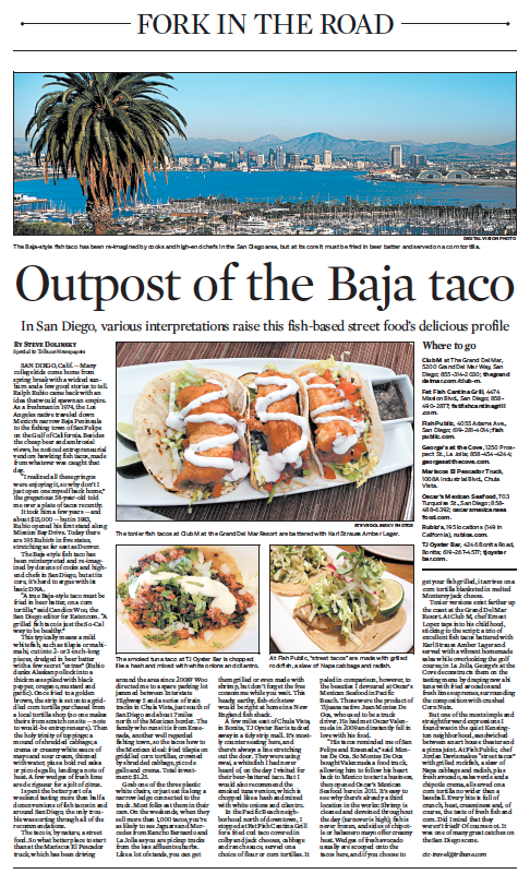 Fish Tacos In San Diego Chicago Tribune Travel